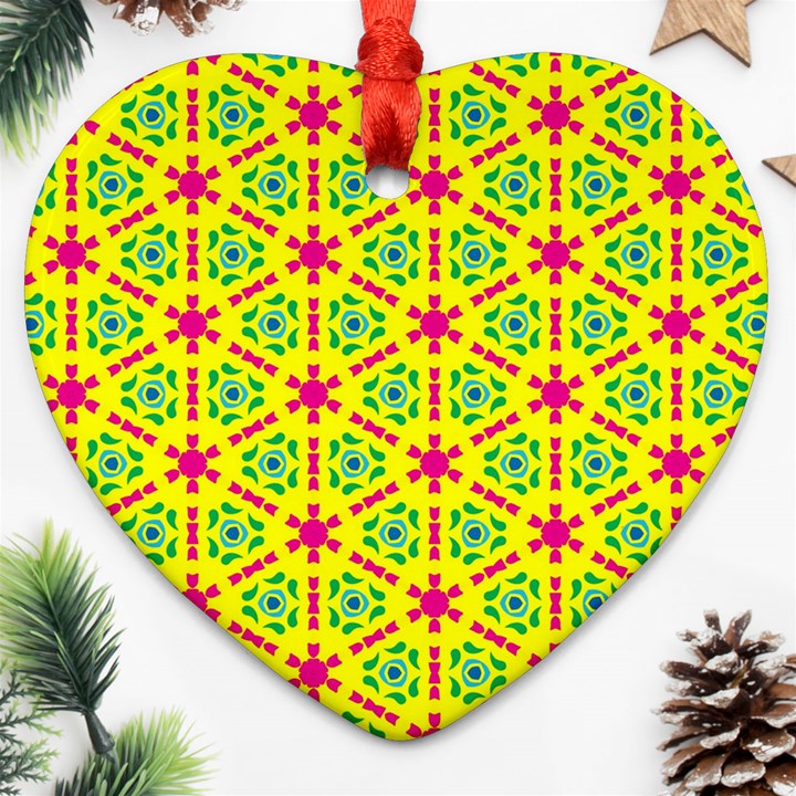 Pattern Texture Seamless Modern Heart Ornament (Two Sides)