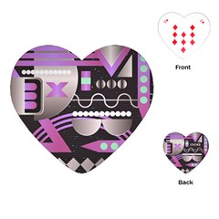 Background Abstract Geometric Playing Cards Single Design (heart)