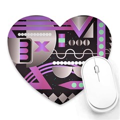 Background Abstract Geometric Heart Mousepads by Nexatart