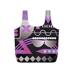 Background Abstract Geometric Full Print Recycle Bag (S) Front