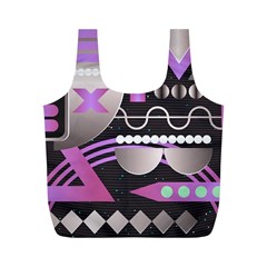 Background Abstract Geometric Full Print Recycle Bag (m) by Nexatart