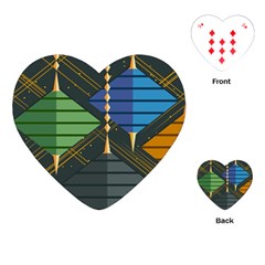 Background Colors Non Seamless Playing Cards Single Design (heart)