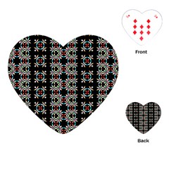 Pattern Black Background Texture Playing Cards Single Design (heart)