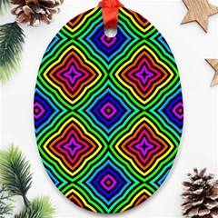 Pattern Rainbow Colors Rainbow Ornament (oval) by Nexatart