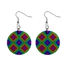 Pattern Rainbow Colors Rainbow Mini Button Earrings by Nexatart