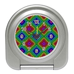 Pattern Rainbow Colors Rainbow Travel Alarm Clock by Nexatart