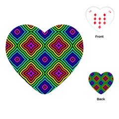 Pattern Rainbow Colors Rainbow Playing Cards Single Design (heart)