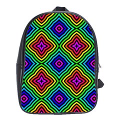 Pattern Rainbow Colors Rainbow School Bag (large) by Nexatart