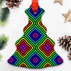 Pattern Rainbow Colors Rainbow Ornament (christmas Tree) 