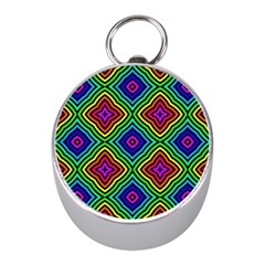 Pattern Rainbow Colors Rainbow Mini Silver Compasses by Nexatart