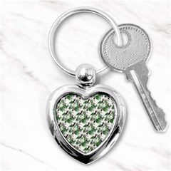 Seamless Background Vintage Key Chain (heart) by Nexatart