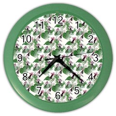 Seamless Background Vintage Color Wall Clock by Nexatart