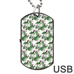 Seamless Background Vintage Dog Tag Usb Flash (one Side) by Nexatart