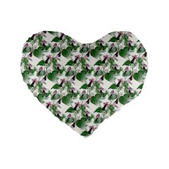 Seamless Background Vintage Standard 16  Premium Flano Heart Shape Cushions by Nexatart