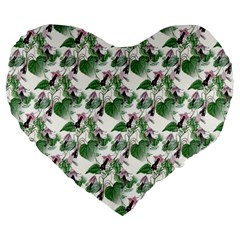 Seamless Background Vintage Large 19  Premium Flano Heart Shape Cushions by Nexatart