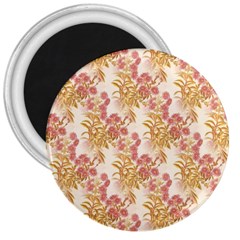 Scrapbook Floral Decorative Vintage 3  Magnets by Nexatart