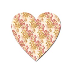 Scrapbook Floral Decorative Vintage Heart Magnet by Nexatart