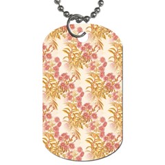 Scrapbook Floral Decorative Vintage Dog Tag (two Sides) by Nexatart