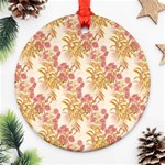 Scrapbook Floral Decorative Vintage Round Ornament (Two Sides) Front