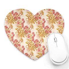 Scrapbook Floral Decorative Vintage Heart Mousepads by Nexatart