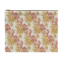 Scrapbook Floral Decorative Vintage Cosmetic Bag (xl) by Nexatart