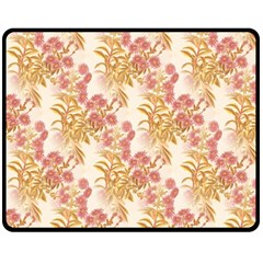 Scrapbook Floral Decorative Vintage Fleece Blanket (medium)  by Nexatart