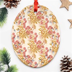 Scrapbook Floral Decorative Vintage Oval Filigree Ornament (two Sides) by Nexatart