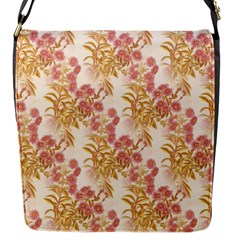 Scrapbook Floral Decorative Vintage Flap Closure Messenger Bag (s) by Nexatart