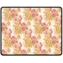 Scrapbook Floral Decorative Vintage Double Sided Fleece Blanket (medium)  by Nexatart