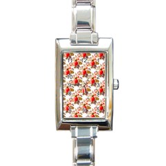 Scrapbook Background Vintage Rectangle Italian Charm Watch