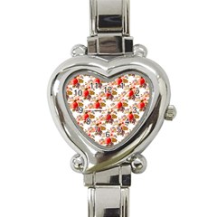 Scrapbook Background Vintage Heart Italian Charm Watch