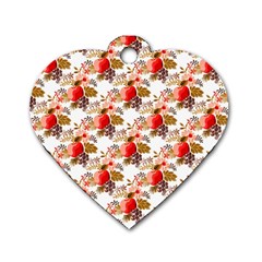 Scrapbook Background Vintage Dog Tag Heart (One Side)