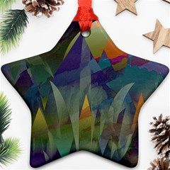 Mountains Abstract Mountain Range Ornament (star)