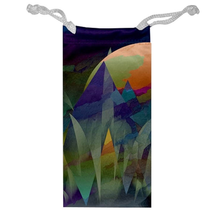 Mountains Abstract Mountain Range Jewelry Bag