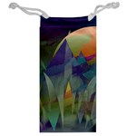 Mountains Abstract Mountain Range Jewelry Bag Back