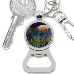 Mountains Abstract Mountain Range Bottle Opener Key Chain by Nexatart