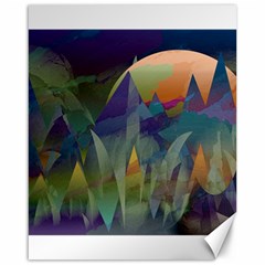 Mountains Abstract Mountain Range Canvas 16  X 20  by Nexatart