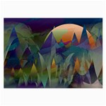 Mountains Abstract Mountain Range Large Glasses Cloth (2 Sides) Front