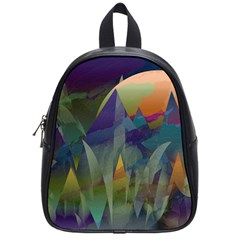 Mountains Abstract Mountain Range School Bag (small) by Nexatart