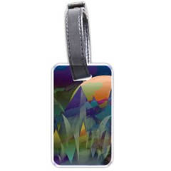 Mountains Abstract Mountain Range Luggage Tag (one Side) by Nexatart