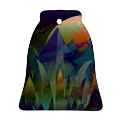 Mountains Abstract Mountain Range Bell Ornament (two Sides) by Nexatart