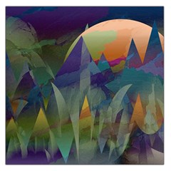 Mountains Abstract Mountain Range Large Satin Scarf (square) by Nexatart