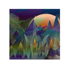 Mountains Abstract Mountain Range Small Satin Scarf (square) by Nexatart