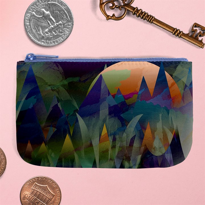 Mountains Abstract Mountain Range Large Coin Purse