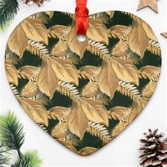 Scrapbook Leaves Decorative Ornament (heart)