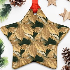 Scrapbook Leaves Decorative Ornament (Star)