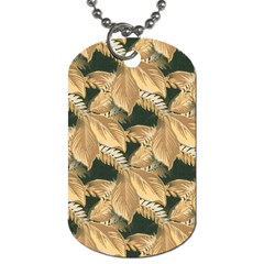 Scrapbook Leaves Decorative Dog Tag (One Side)