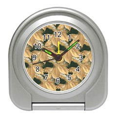 Scrapbook Leaves Decorative Travel Alarm Clock