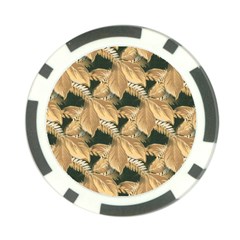 Scrapbook Leaves Decorative Poker Chip Card Guard (10 pack)