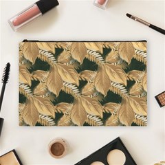 Scrapbook Leaves Decorative Cosmetic Bag (large) by Nexatart